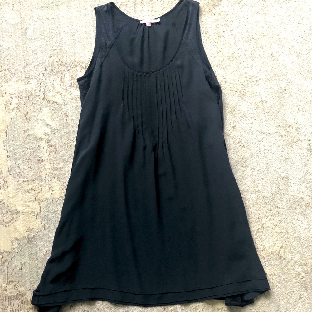 Navy silk dress